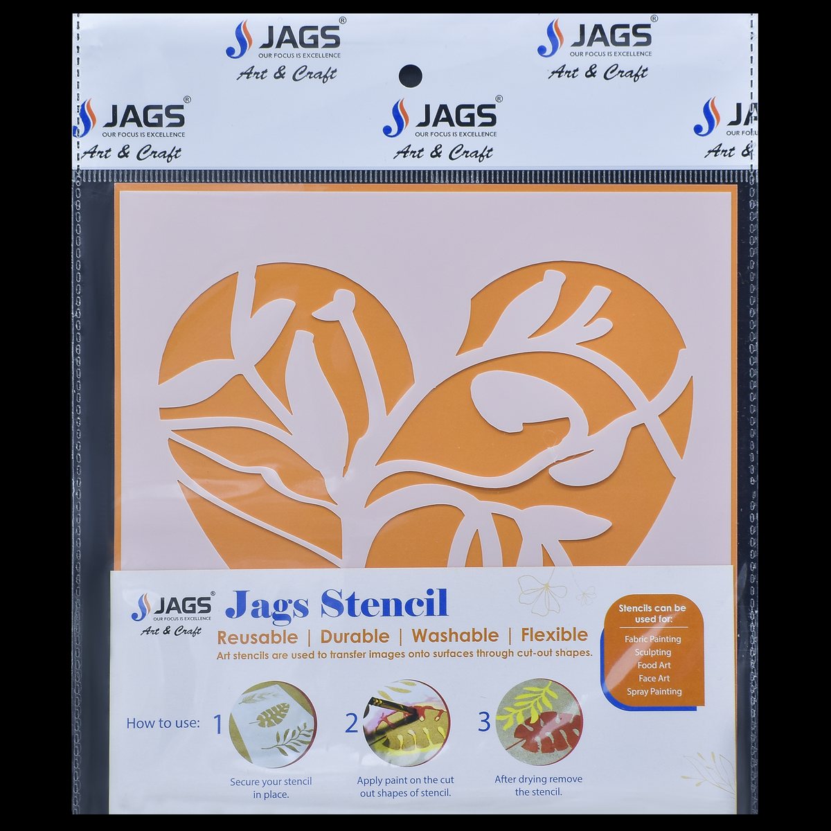 Gift To Love | Stencil Plastic | Size : 6 X 6 | Code : JSP6X6-38