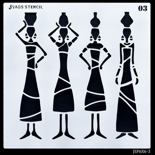 Gift To Love | Plastic Stencil | Size : 6 X 6 | Code : JSP6X6-3