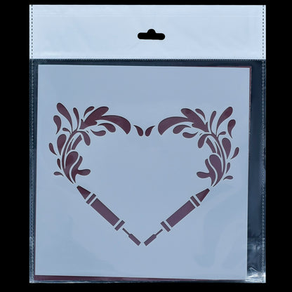 Gift To Love | Plastic Stencil | Size : 6 X 6 | Code : JSP6X6-4