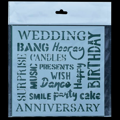 Gift To Love | Plastic Stencil | Size : 6 X 6 | Code : JSP6X6-6