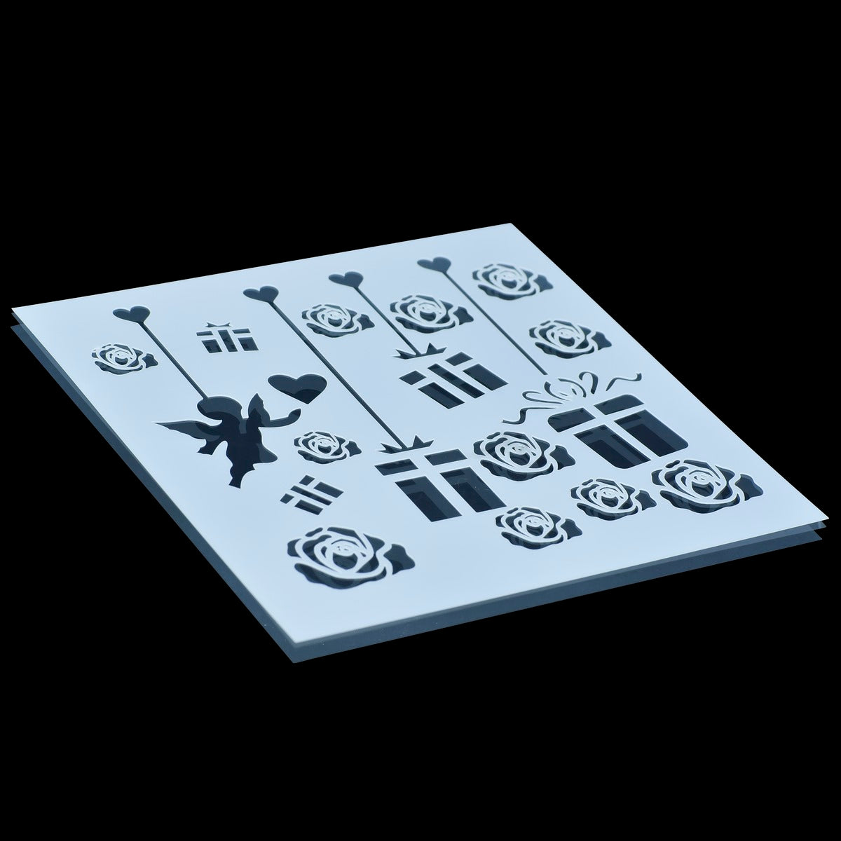 Gift To Love | Plastic Stencil | Size : 6 X 6 | Code : JSP6X6-7