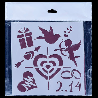 Gift To Love | Stencil Plastic | Size : 6 X 6 | Code : JSP6X6-9