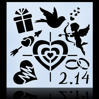 Gift To Love | Stencil Plastic | Size : 6 X 6 | Code : JSP6X6-9