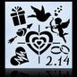 Gift To Love | Stencil Plastic | Size : 6 X 6 | Code : JSP6X6-9