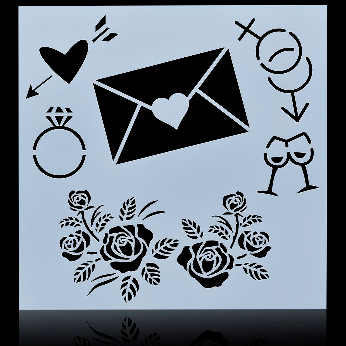 Gift To Love | Stencil Plastic | Size : 8 X 8 | Code : JSP8X8-11