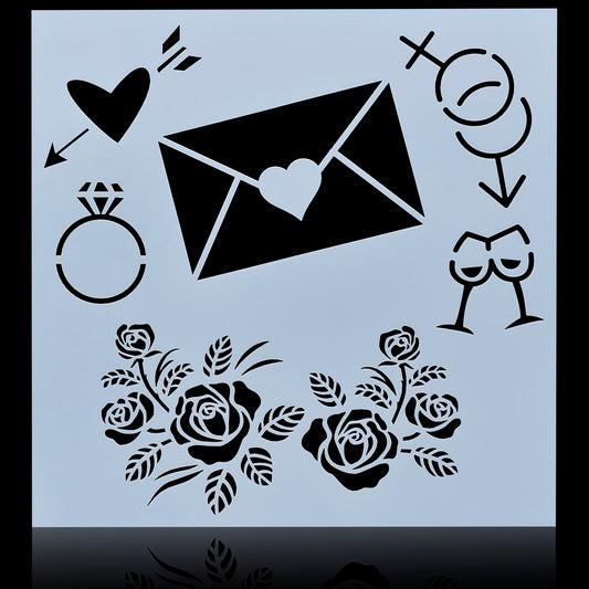 Gift To Love | Stencil Plastic | Size : 8 X 8 | Code : JSP8X8-11