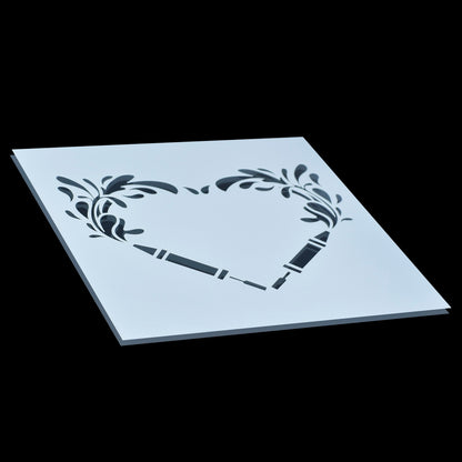 Gift To Love | Stencil Plastic | Size : 8 X 8 | Code : JSP8X8-1