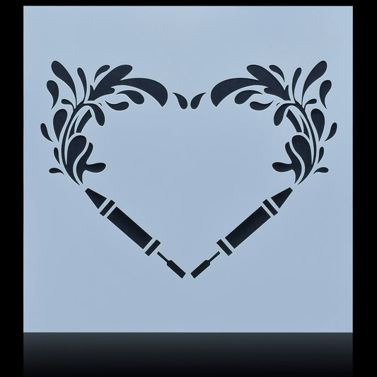 Gift To Love | Stencil Plastic | Size : 8 X 8 | Code : JSP8X8-1