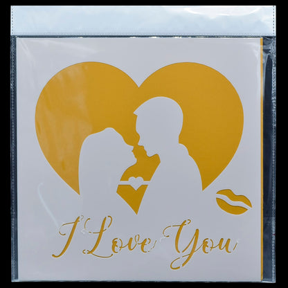 Gift To Love | Stencil Plastic | Size : 8 X 8 | Code : JSP8X8-2