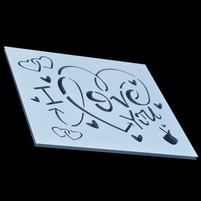 Gift To Love | Stencil Plastic | Size : 8 X 8 | Code : JSP8X8-3