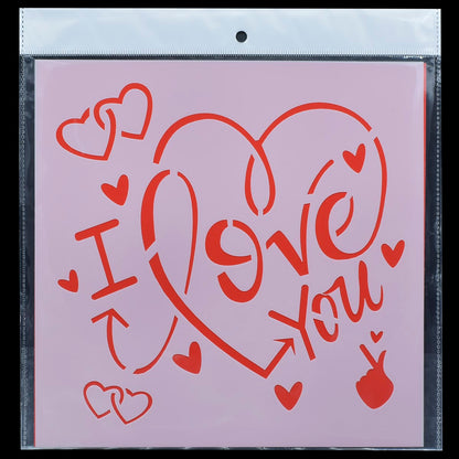 Gift To Love | Stencil Plastic | Size : 8 X 8 | Code : JSP8X8-3