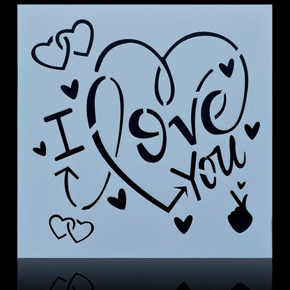 Gift To Love | Stencil Plastic | Size : 8 X 8 | Code : JSP8X8-3