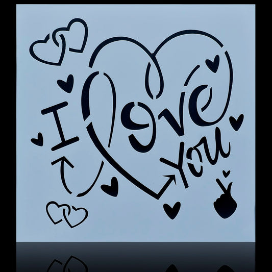 Gift To Love | Stencil Plastic | Size : 8 X 8 | Code : JSP8X8-3