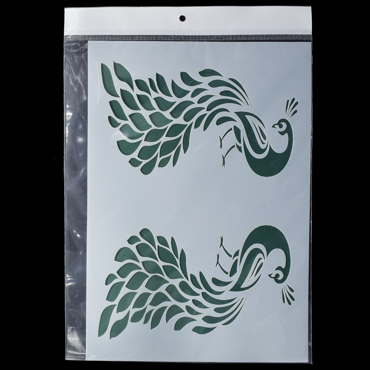 Gift To Love | Peacock Horizontal Stencil | Size : A4 | Code : JSPA407