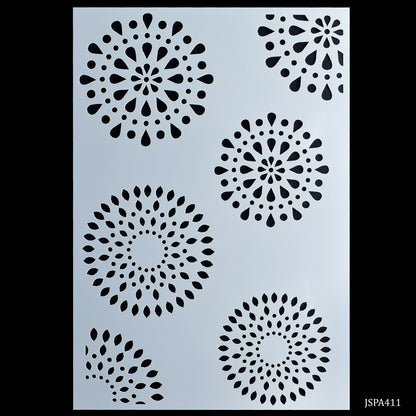 Gift To Love | Mandala Design Round Stencil | Size : A4 | Code : JSPA411