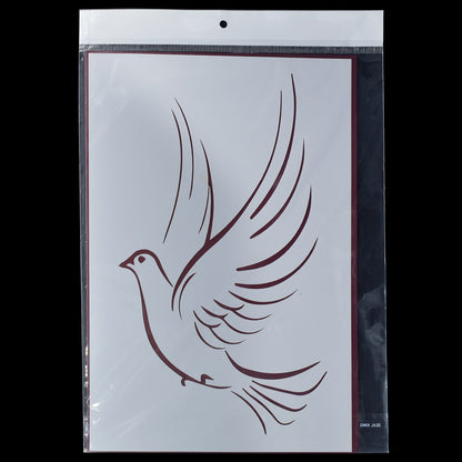 Gift To Love | Pigeon Design Stencil | Size : A4 | Code : JSPA414