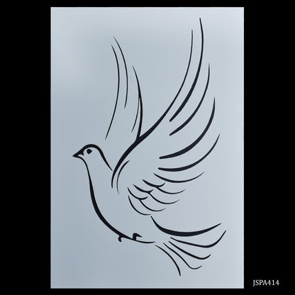 Gift To Love | Pigeon Design Stencil | Size : A4 | Code : JSPA414