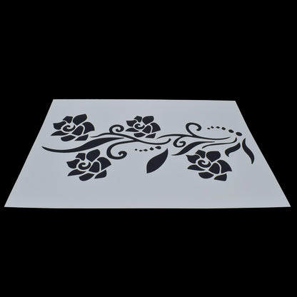 Gift To Love | Rose Flower Design Stencil | Size : A4 | Code : JSPA415