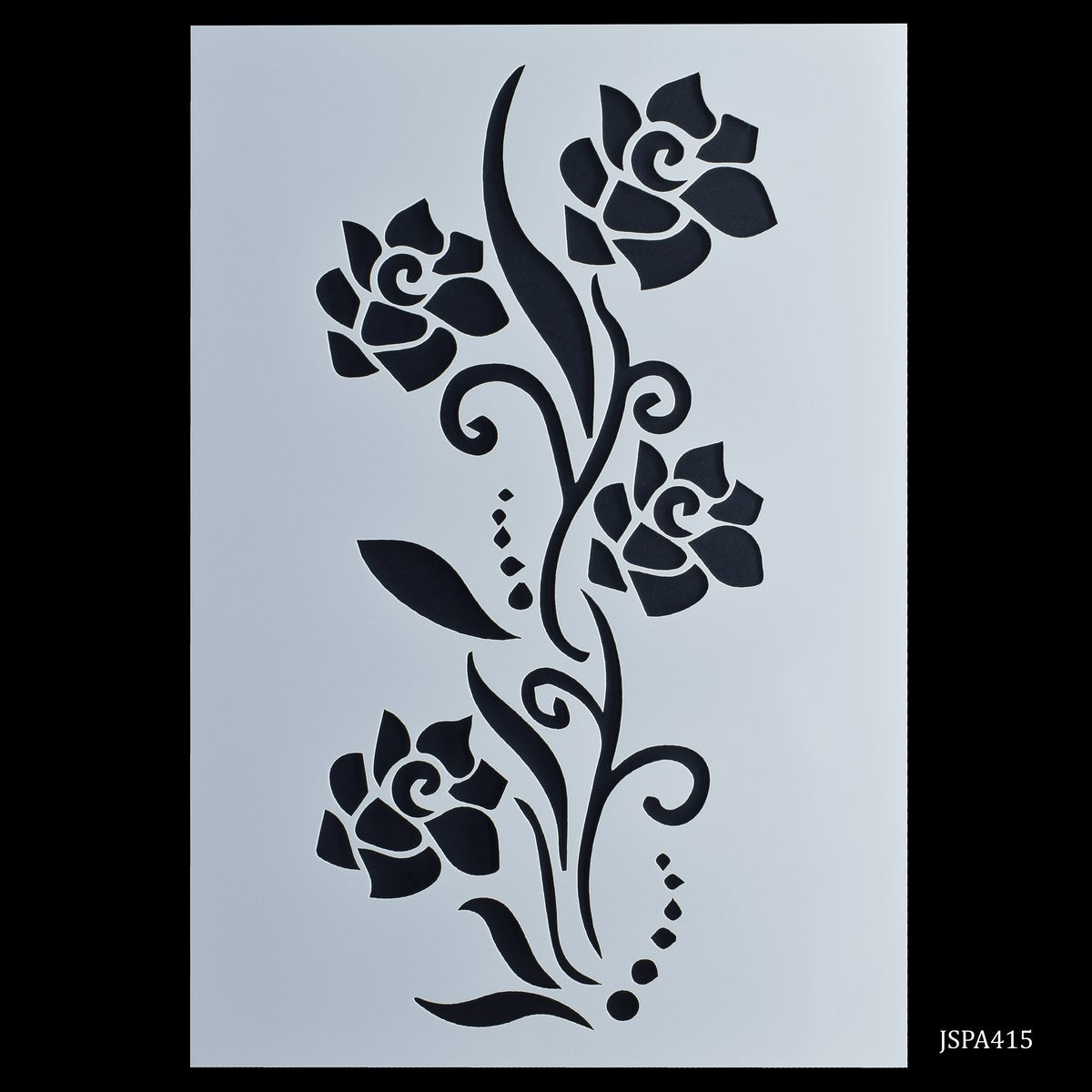 Gift To Love | Rose Flower Design Stencil | Size : A4 | Code : JSPA415