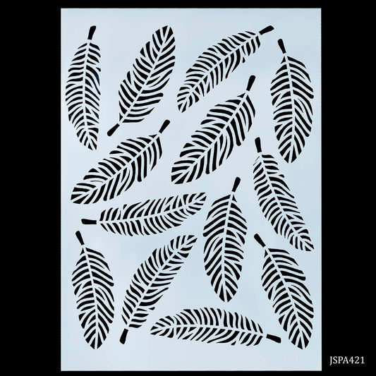 Gift To Love | Leaf Design Big Stencil | Size : A4 | Code : JSPA421