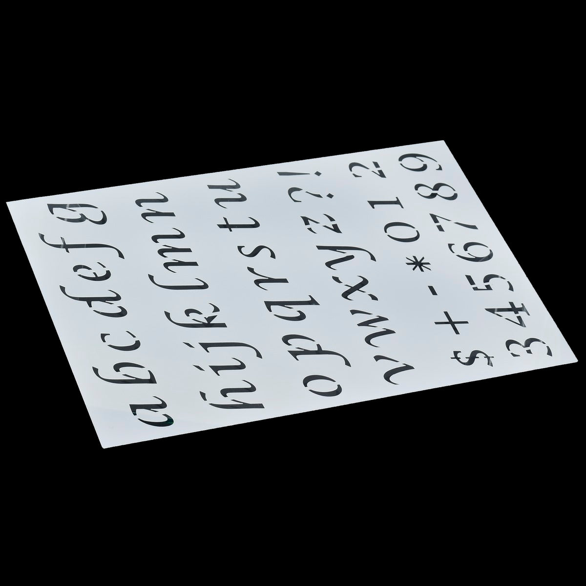Gift To Love | A To Z 0 To 9 Small Letter Symbol Stencil | Size : A4 | Code : JSPA423