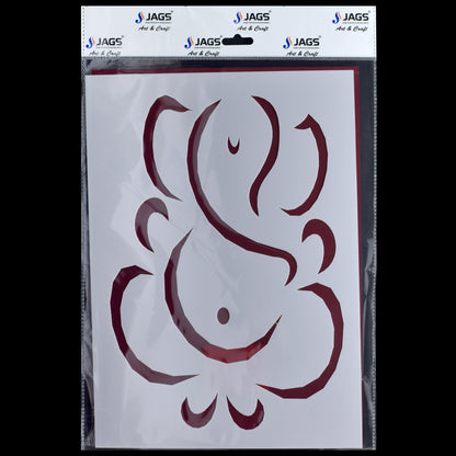 Gift To Love | Ganesh Stencil | Size : A4 | Pcs : 2 Pcs | Code : JSPA426