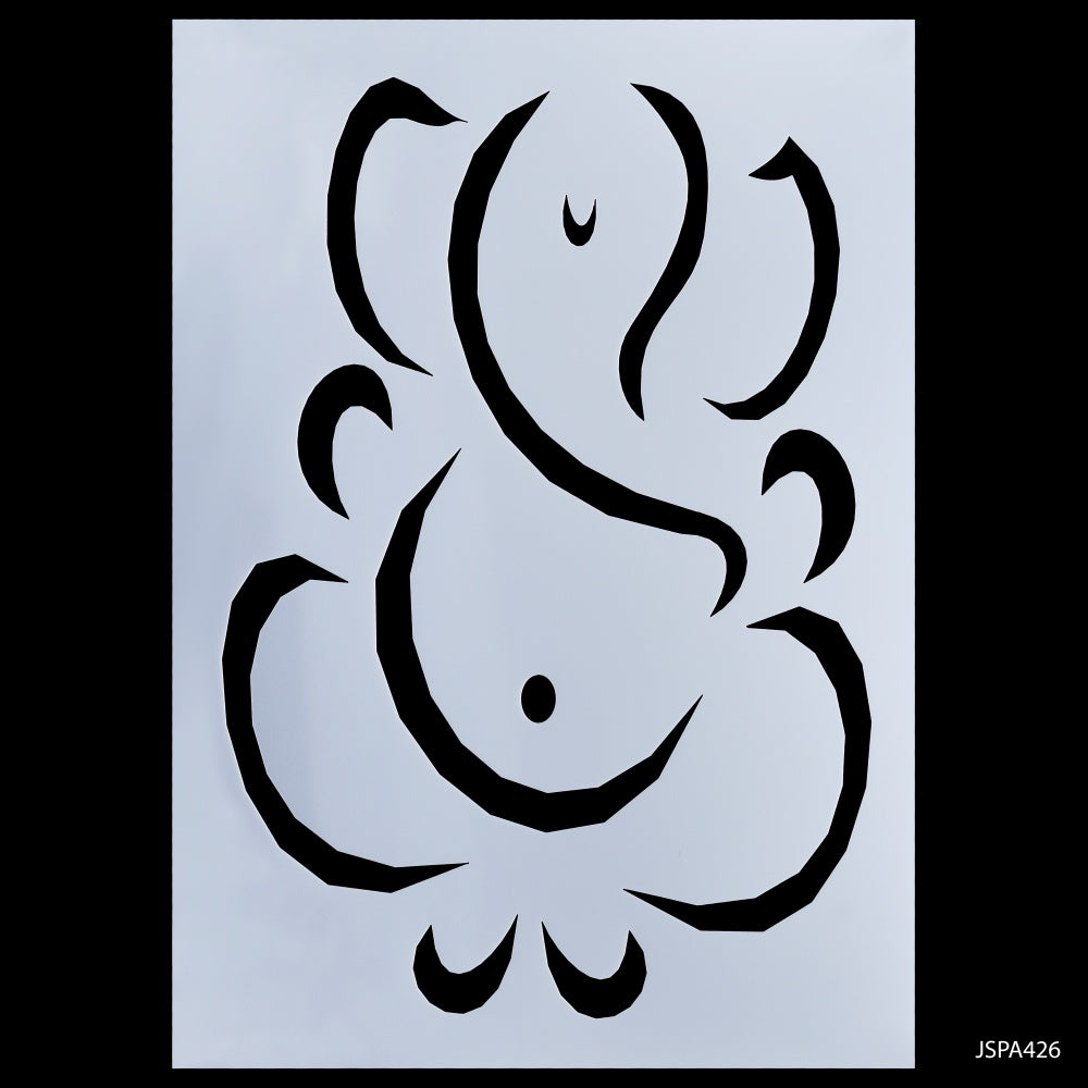 Gift To Love | Ganesh Stencil | Size : A4 | Pcs : 2 Pcs | Code : JSPA426