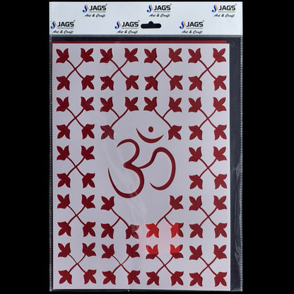 Gift To Love | Om Stencil | Size : A4 | Code : JSPA427