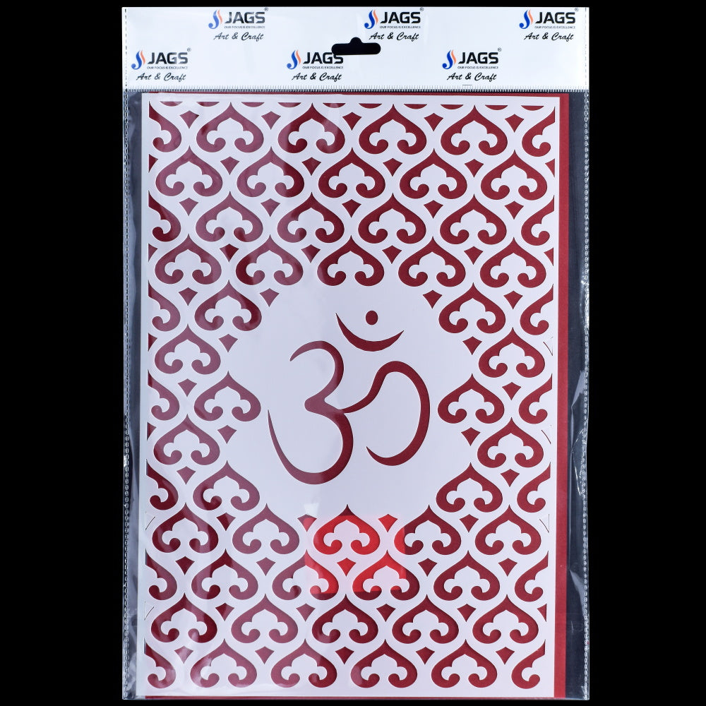 Gift To Love | Om Stencil | Size : A4 | Pcs : 2 Pcs | Code : JSPA430