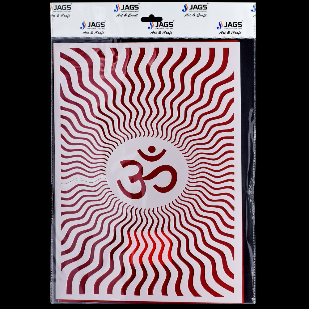Gift To Love | Om Stencil | Size : A4 | Pcs : 3 Pcs | Code : JSPA431