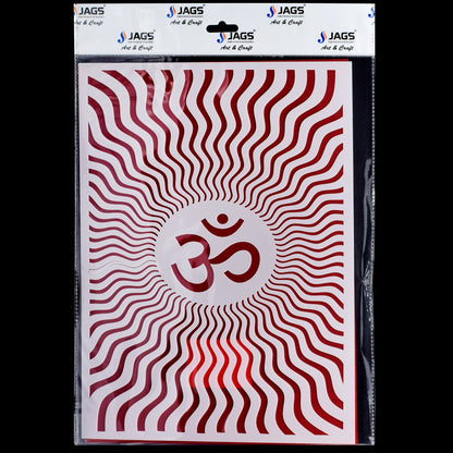 Gift To Love | Om Stencil | Size : A4 | Pcs : 3 Pcs | Code : JSPA431