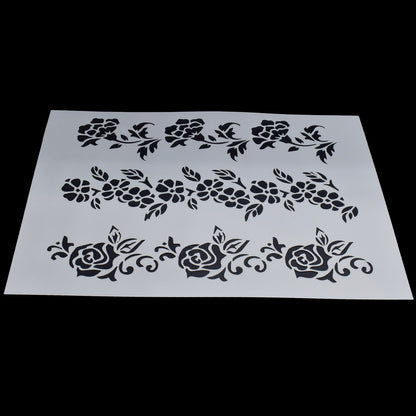 Gift To Love | Rose Flower Design Stencil | Size : A5 | Code : JSPA5-10
