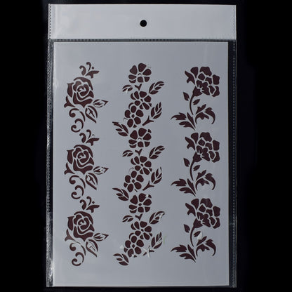 Gift To Love | Rose Flower Design Stencil | Size : A5 | Code : JSPA5-10