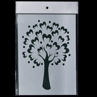 Gift To Love | Stencil Plastic Tree Design | Size : A5 | Code : JSPA5-11