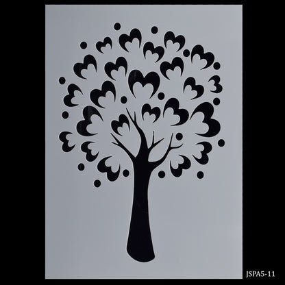Gift To Love | Stencil Plastic Tree Design | Size : A5 | Code : JSPA5-11