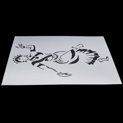 Gift To Love | Bharatanatyam Stencil | Size : A5 | Code : JSPA5-9