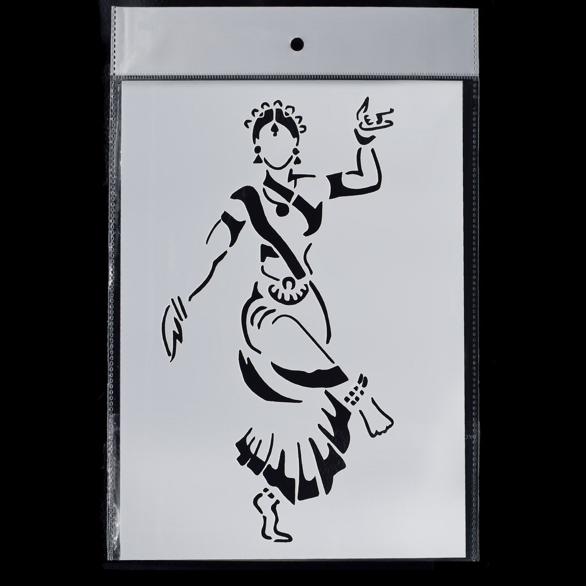 Gift To Love | Bharatanatyam Stencil | Size : A5 | Code : JSPA5-9