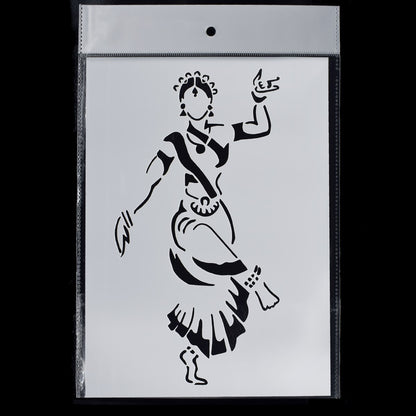 Gift To Love | Bharatanatyam Stencil | Size : A5 | Code : JSPA5-9