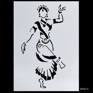 Gift To Love | Bharatanatyam Stencil | Size : A5 | Code : JSPA5-9