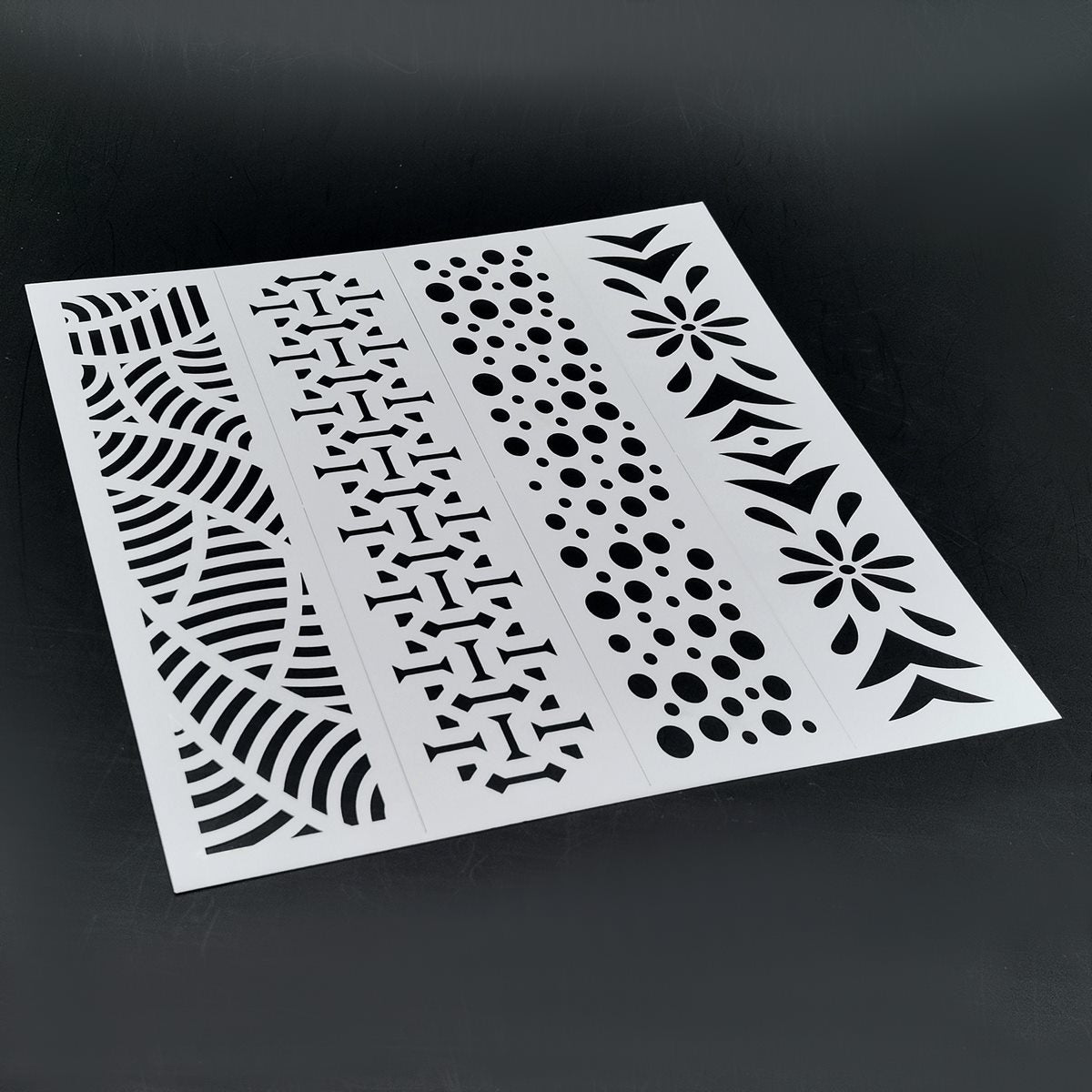 Gift To Love | Stencil Plastic Border 4 In 1 | Size : 2 X 8 Inch | Code : JSPB2X8A