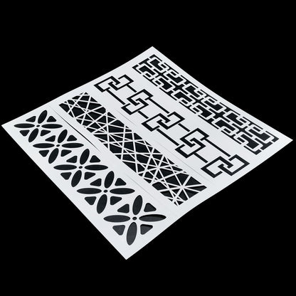 Gift To Love | Stencil Plastic Border 4 In 1 | Size : 2 X 8 Inch | Code : JSPB2X8B