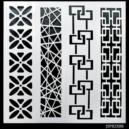 Gift To Love | Stencil Plastic Border 4 In 1 | Size : 2 X 8 Inch | Code : JSPB2X8B