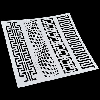 Gift To Love | Stencil Plastic Border 4 In 1 | Size : 2 X 8 Inch | Code : JSPB2X8E