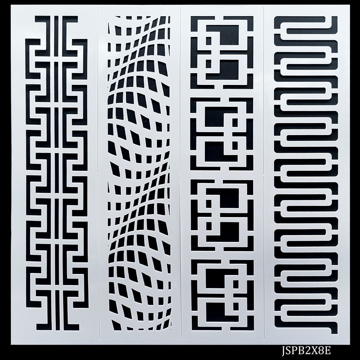Gift To Love | Stencil Plastic Border 4 In 1 | Size : 2 X 8 Inch | Code : JSPB2X8E