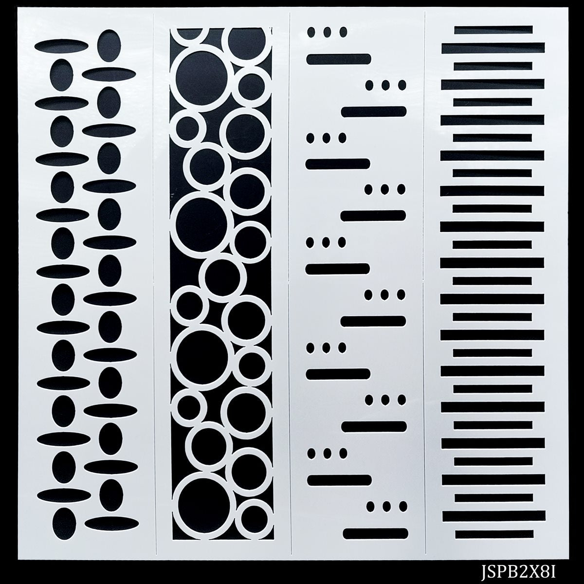 Gift To Love | Stencil Plastic Border 4 In 1 | Size : 2 X 8 Inch | Code : JSPB2X8I