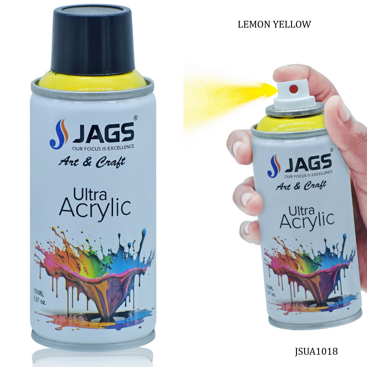 Gift To Love | Spray Ultra Acrylic | Color : Lemon Yellow | Size : 150 Ml | Code : JSUA1018