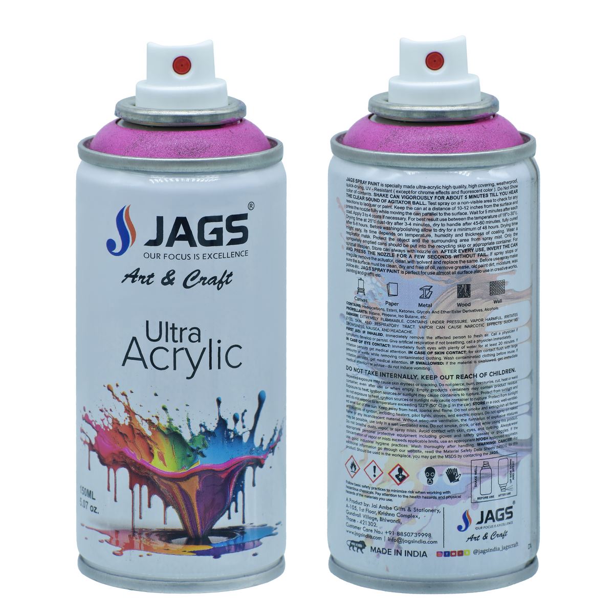 Gift To Love | Spray Ultra Acrylic | Color : Light Pink | Size : 150 Ml | Code : JSUA4003