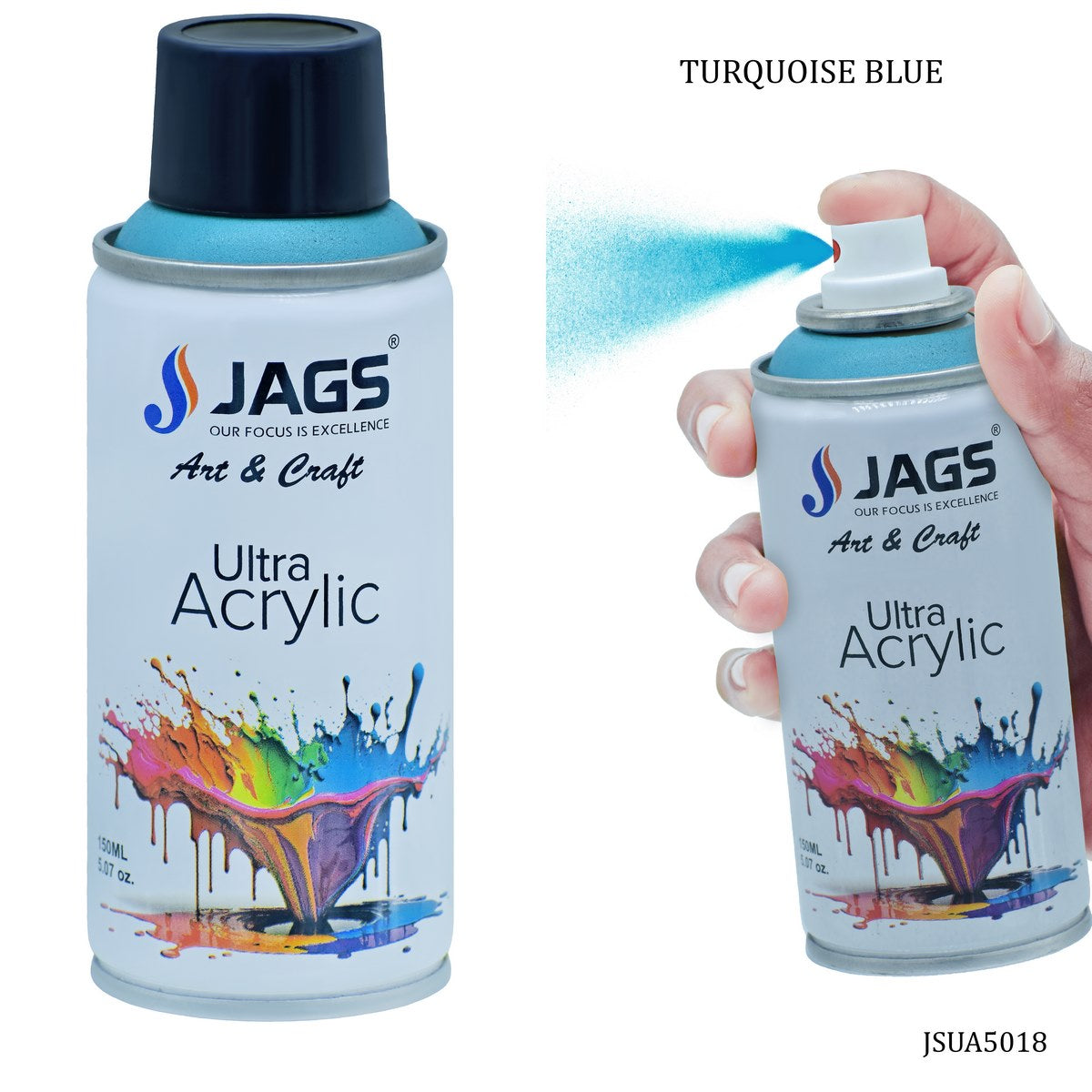 Gift To Love | Spray Ultra Acrylic | Color : Turqoise Blue | Size : 150 Ml | Code : JSUA5018