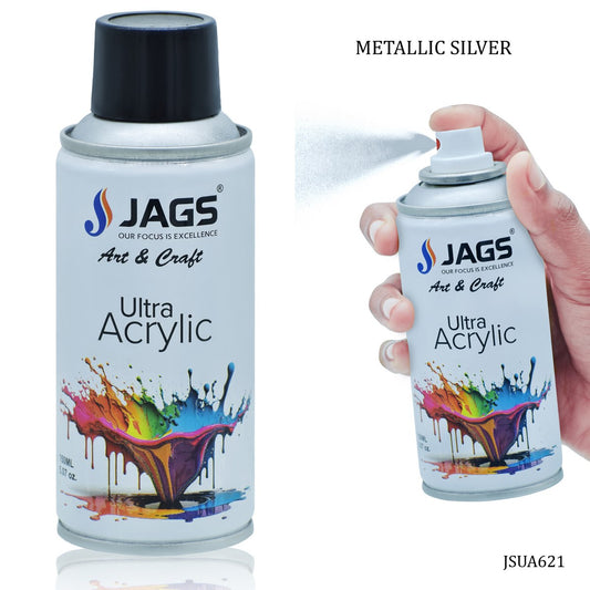 Gift To Love | Spray Ultra Acrylic | Color : Metallic Silver | Size : 150 Ml | Code : JSUA621