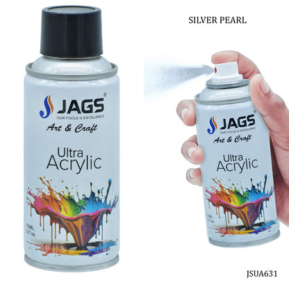 Gift To Love | Spray Ultra Acrylic | Color : Silver Pearl | Size : 150 Ml | Code : JSUA631